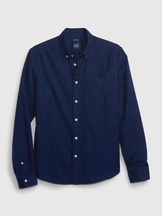 Camisa de botones GAP  color azul navy Talla S Entalle Slim Fit