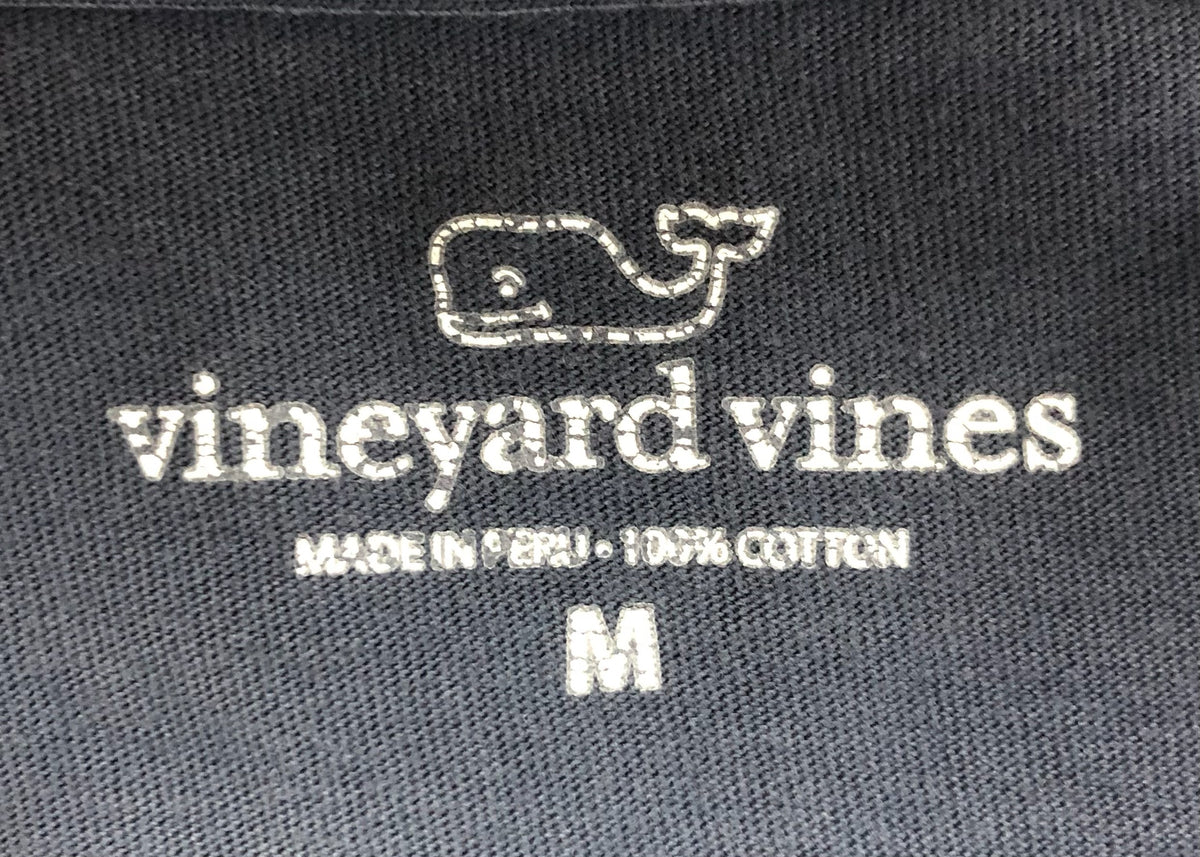 Camiseta cuello redondo Vineyard Vines 🐳 color azul navy con Diseño de ballena de Navidad Talla M (ver descripción)