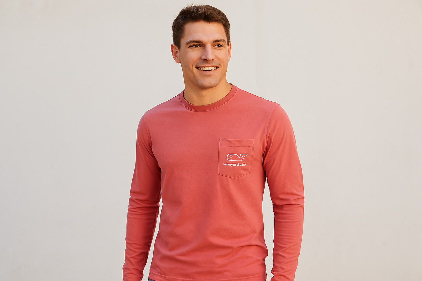 Athletic model wearing the shirt