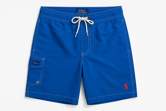 Boardshort Polo Ralph Lauren con Etiqueta Navy en Bolsillo