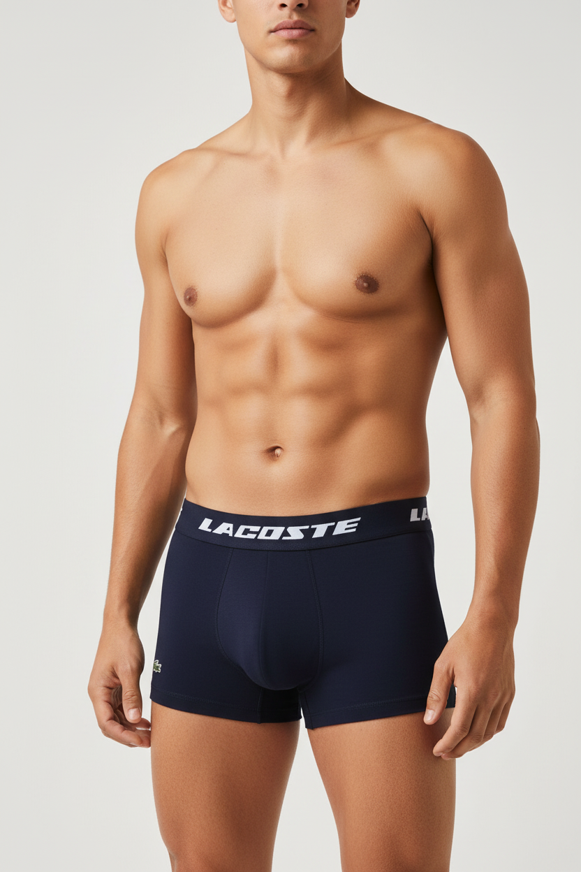 Boxer azul marino Lacoste - Copa muy marcada