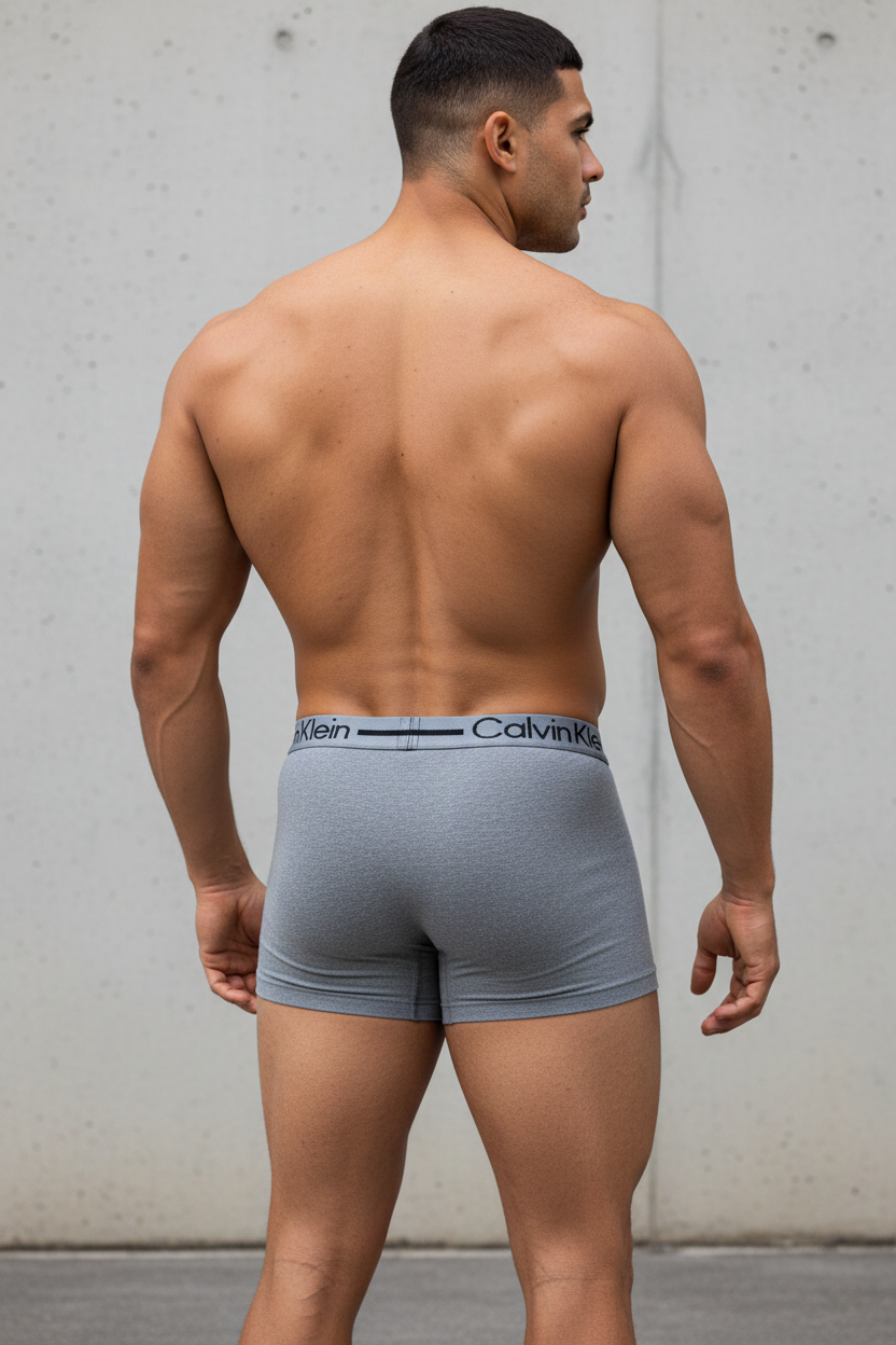 Boxer gris CK - Vista trasera relajada