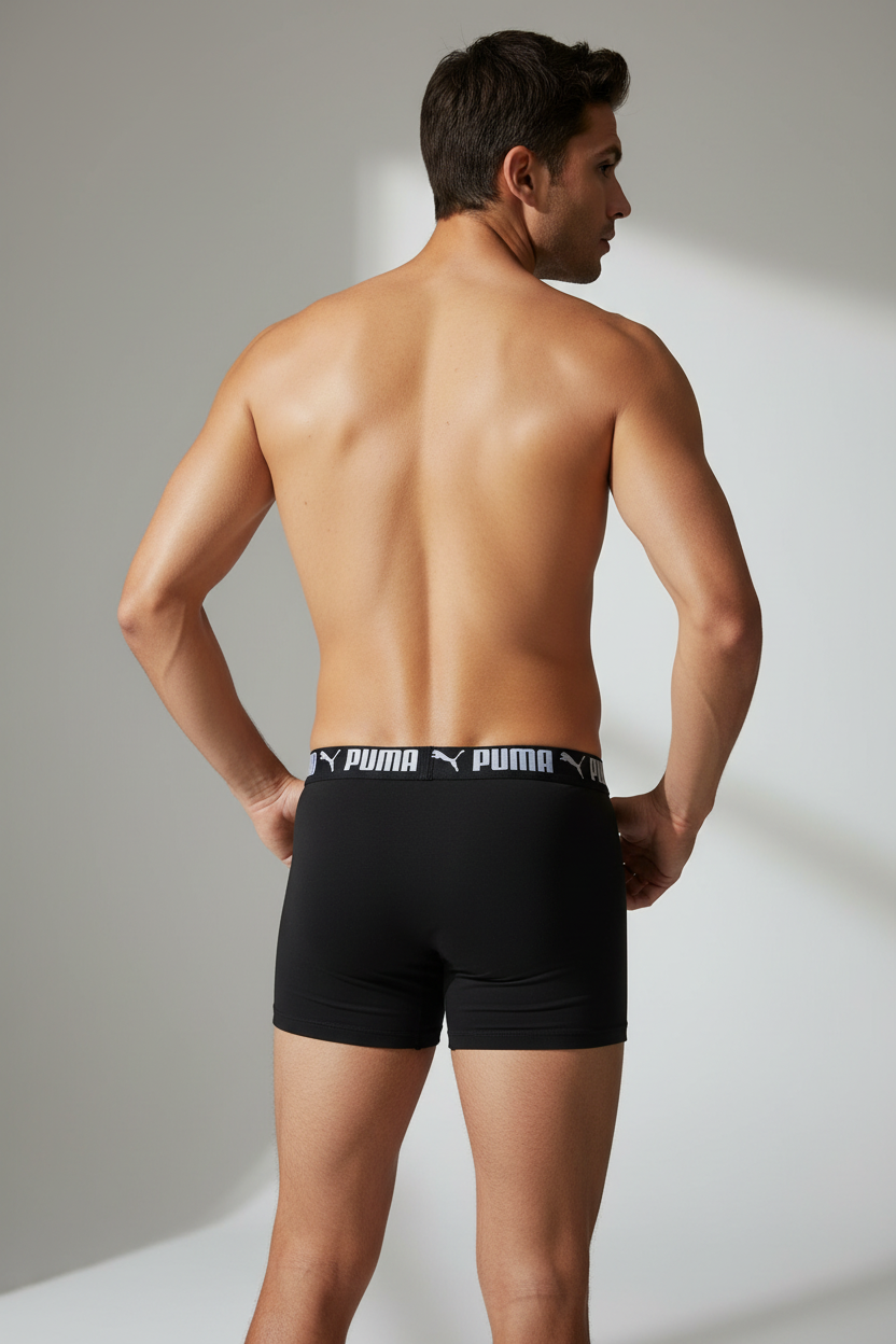 Boxer negro Puma - Vista trasera