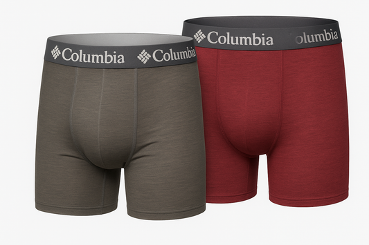 Boxers Columbia gris y rojo