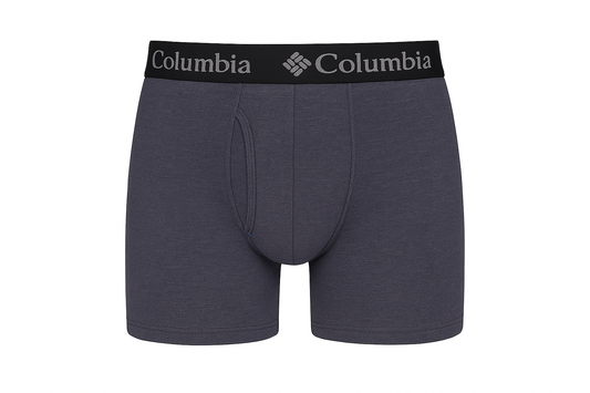 Boxers Columbia grises - vista frontal con cinturilla negra