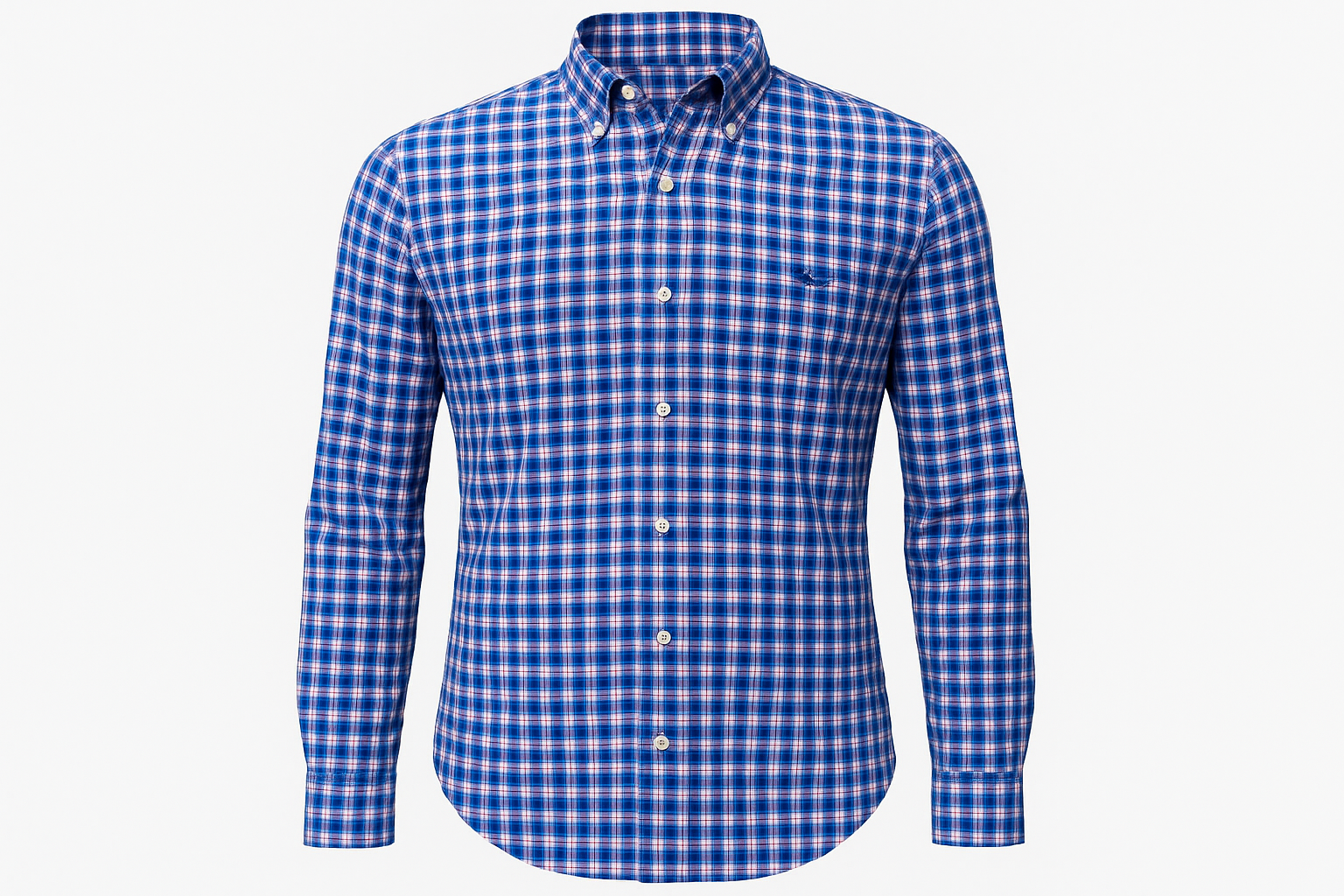 Camisa a cuadros azules, blancos y rojos Vineyard Vines ghost mannequin