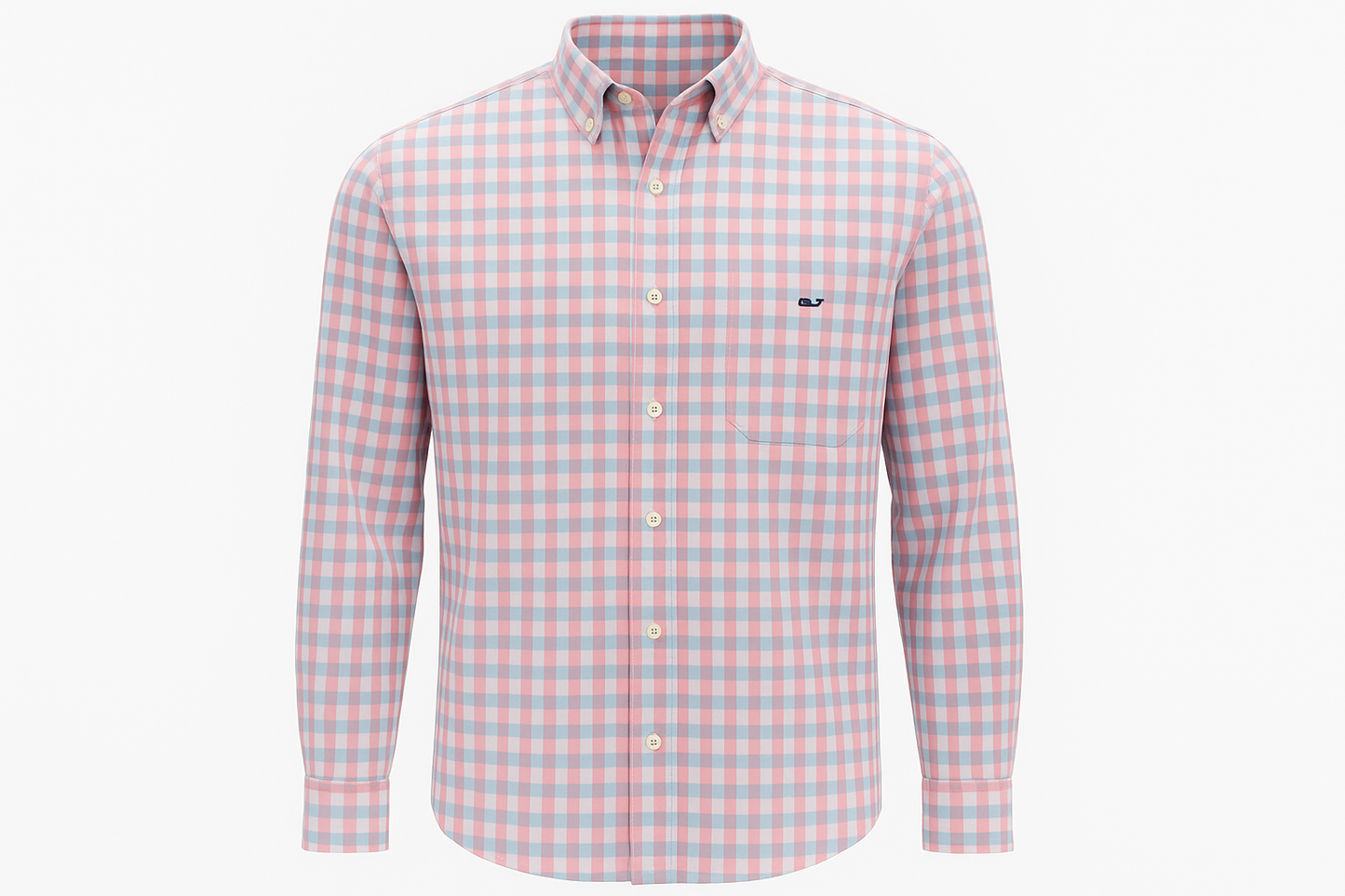 Camisa a cuadros multicolor ghost mannequin con logo ballena