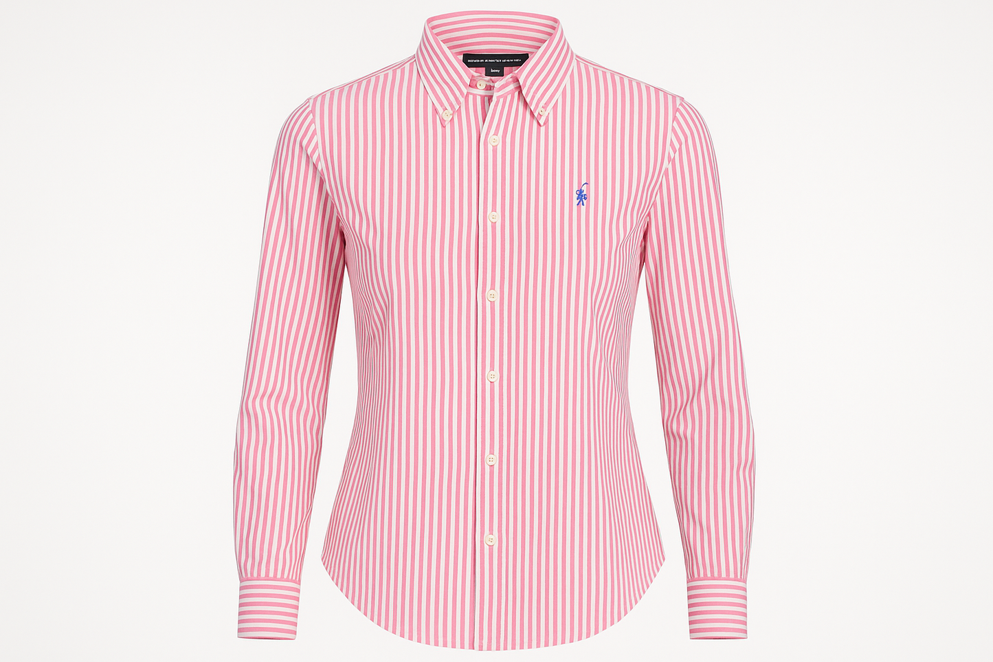 Camisa a rayas rosas y blancas mujer ghost mannequin