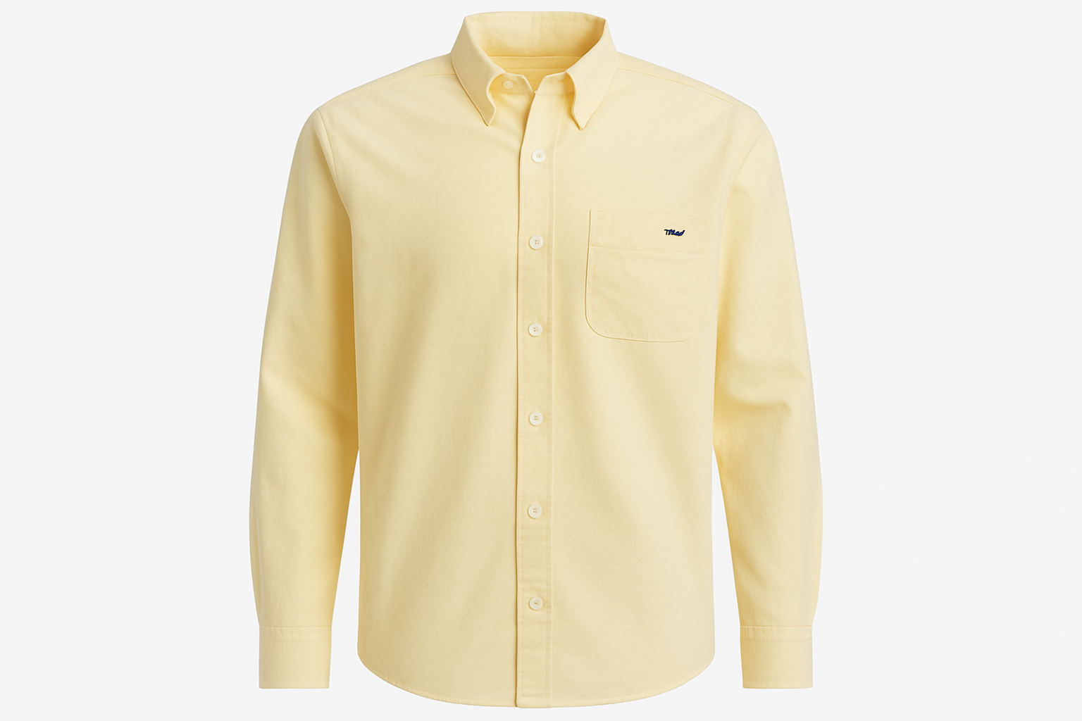 Camisa amarilla con logo de ballena tipo ghost mannequin