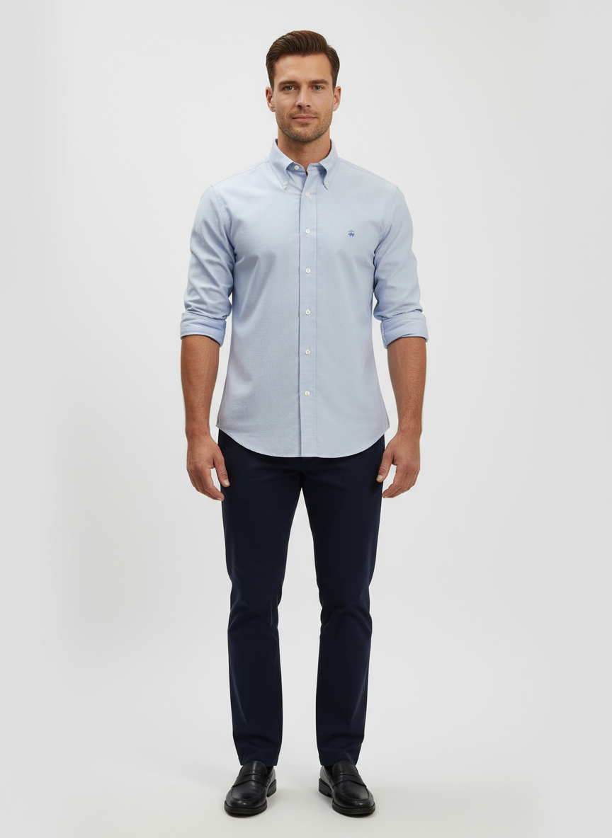 Camisa Azul Brooks Brothers Completa con Modelo