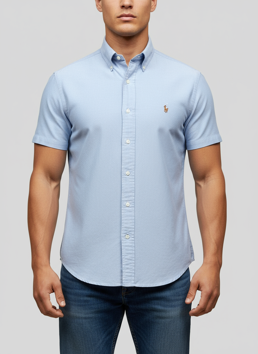 Camisa Azul Claro con Modelo Atlético Talla S