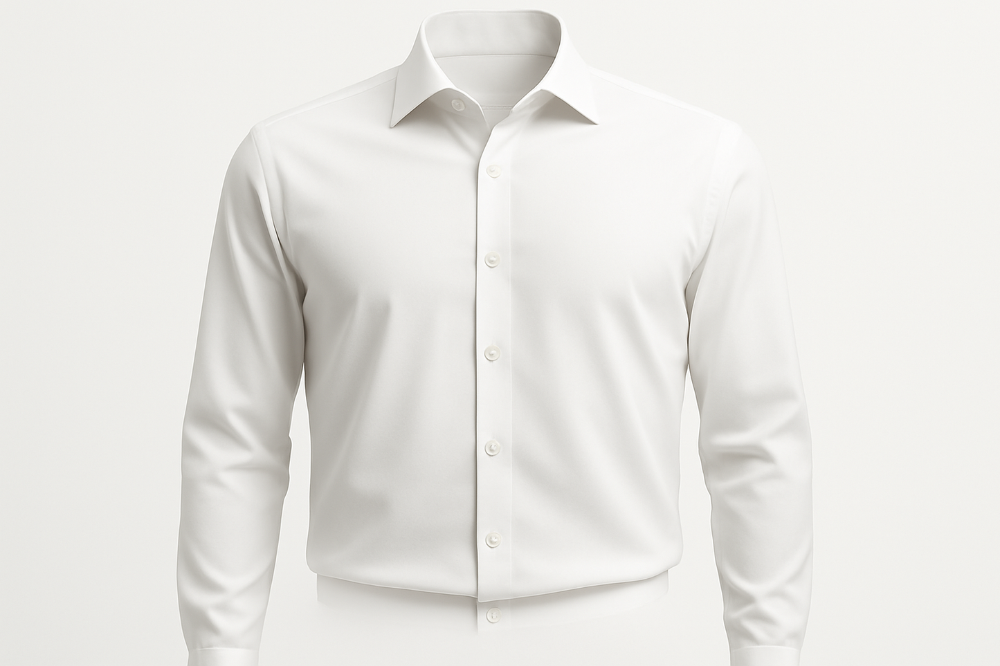 Camisa blanca clásica tipo ghost mannequin