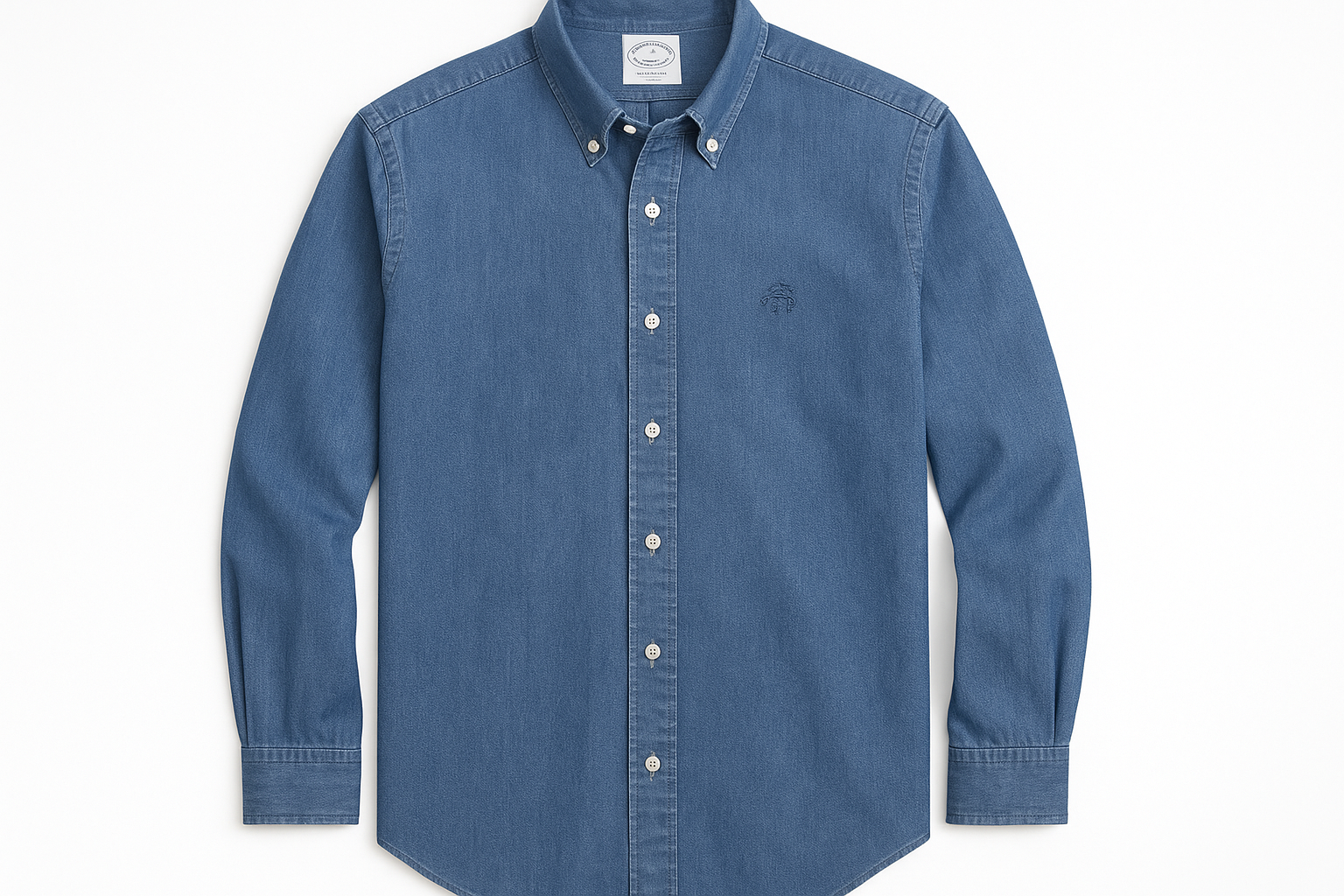 Camisa Brooks Brothers Denim con Logo de Oveja