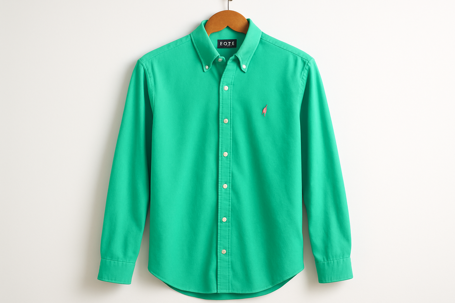 Camisa colgada en percha