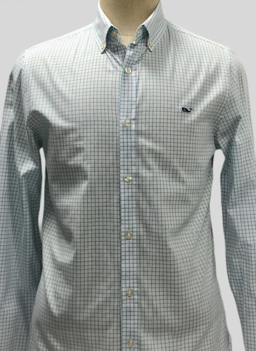 Camisa Cuadros Azul Claro Ghost Mannequin