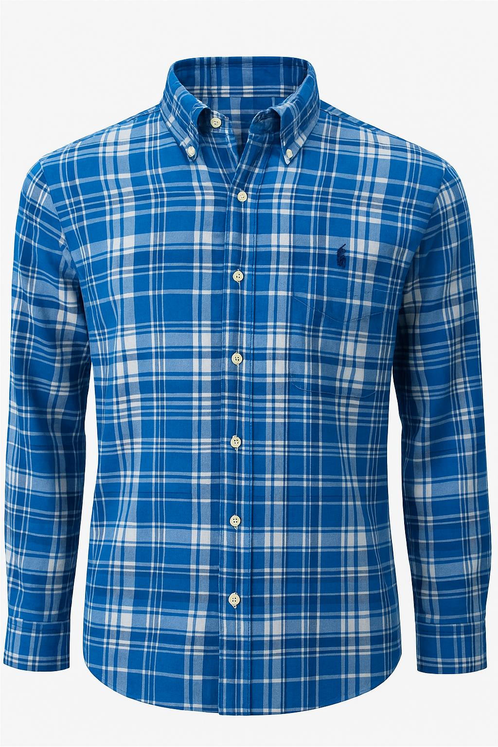 Camisa Cuadros Azul Ghost Mannequin