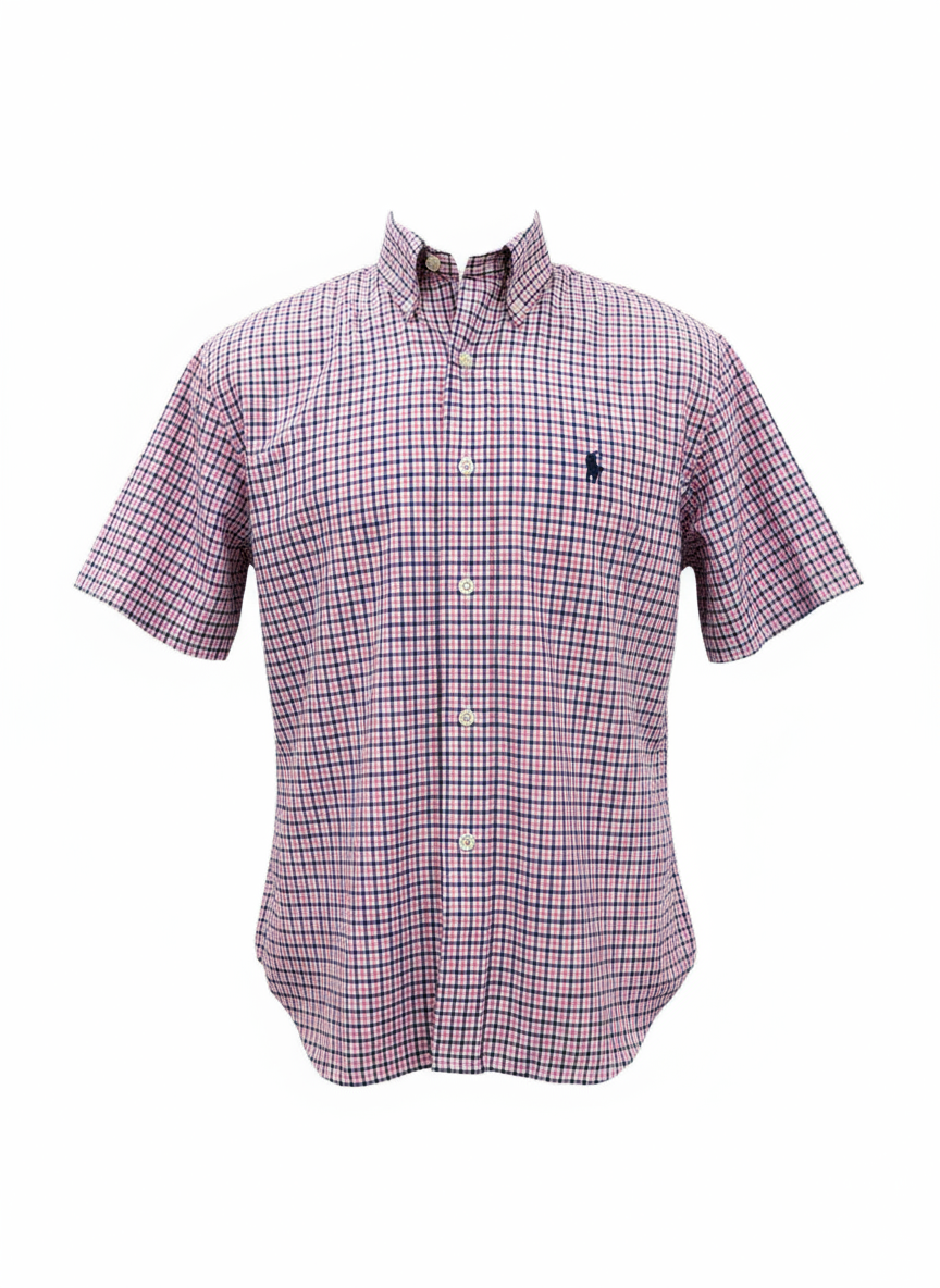 Camisa Cuadros Rosa Ghost Mannequin