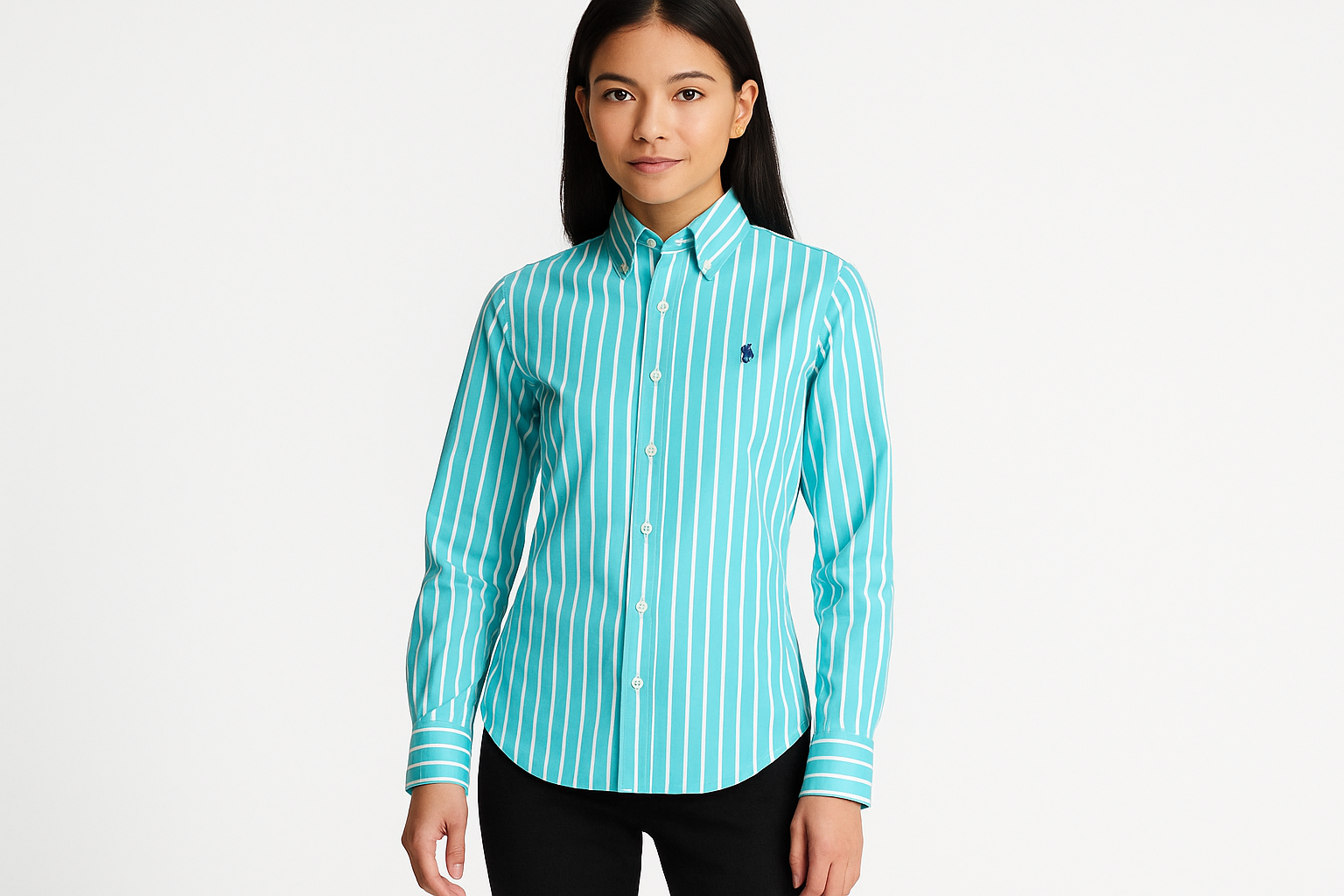 Camisa de botones Polo Ralph Lauren - Modelo latina XS pose profesional