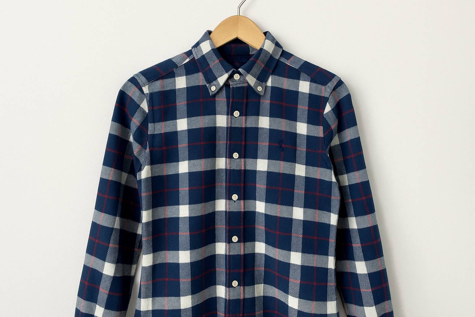Camisa de cuadros para mujer en gancho