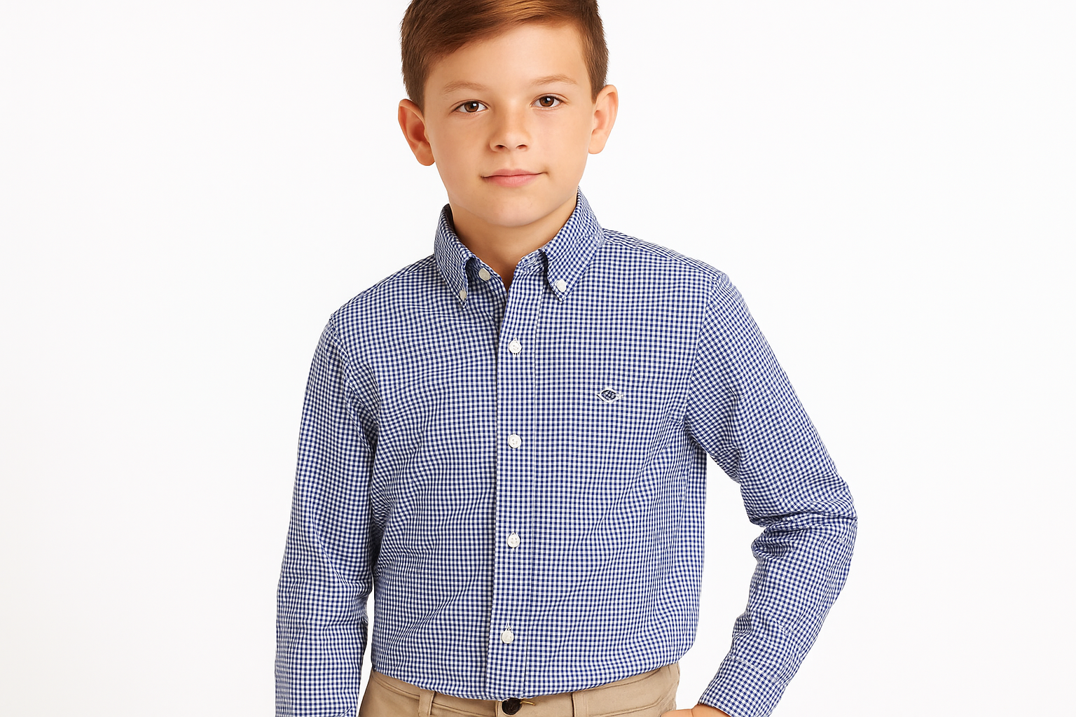 Camisa de niño Vineyard Vines - Modelo infantil con gingham pequeño