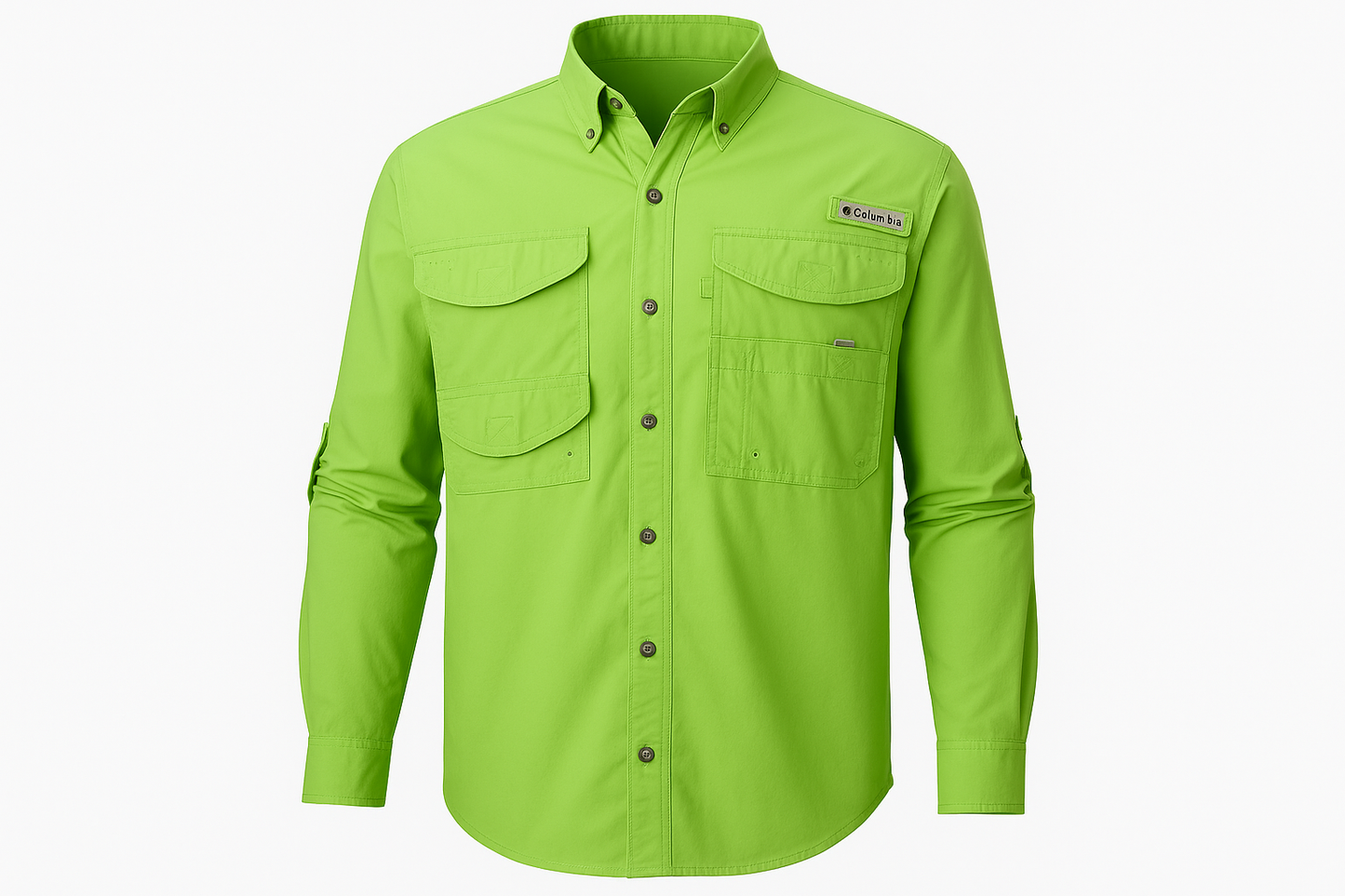 Camisa de pesca Columbia verde ghost mannequin