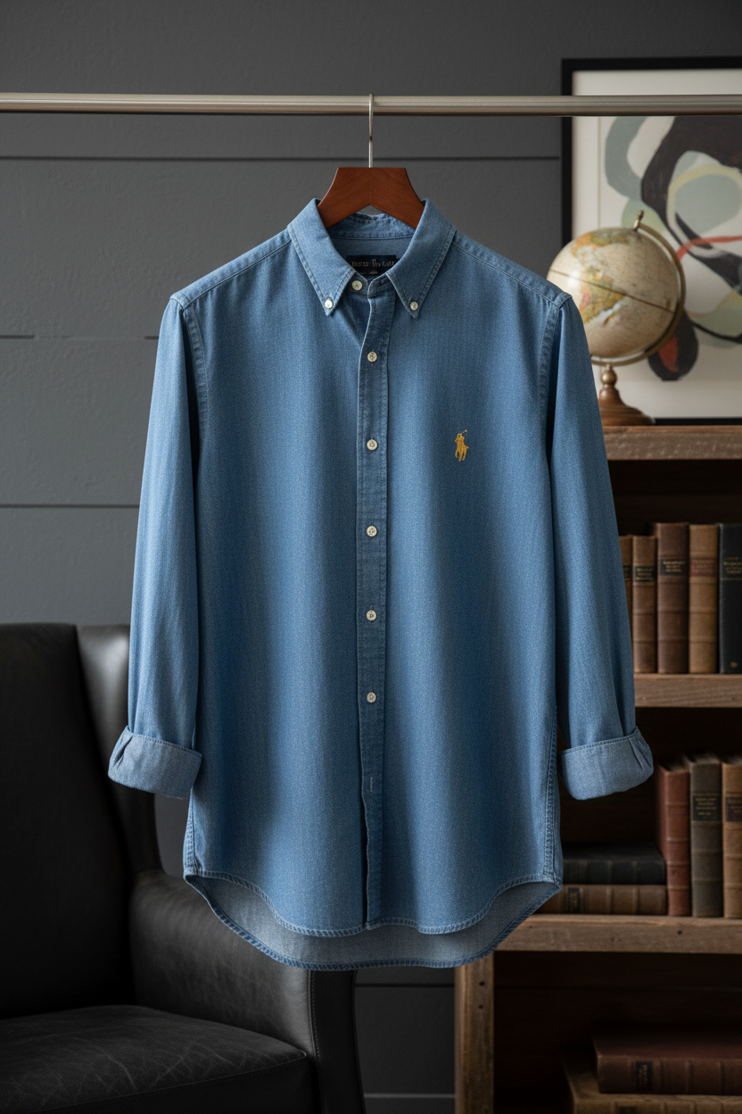 Camisa denim en percha