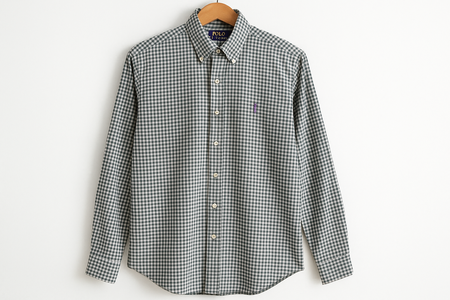 Camisa gingham en percha