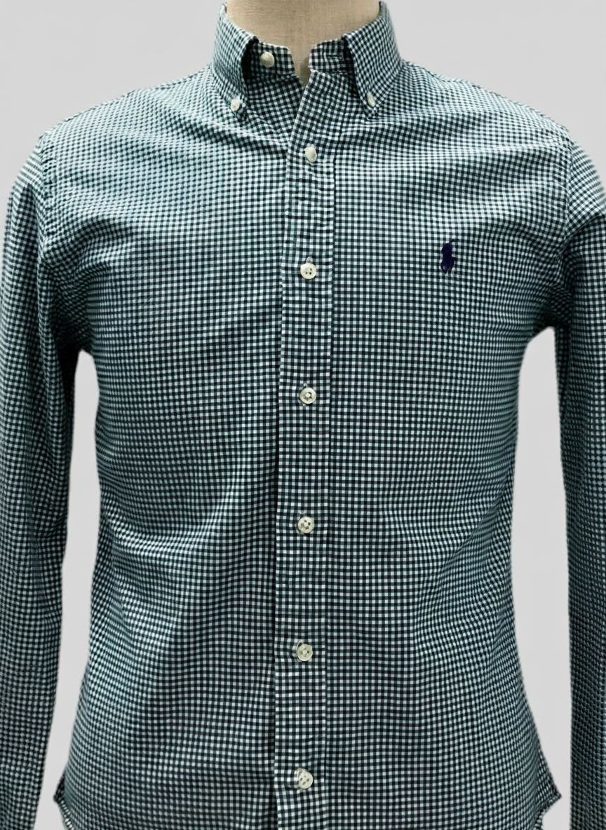 Camisa Gingham Verde Ghost Mannequin
