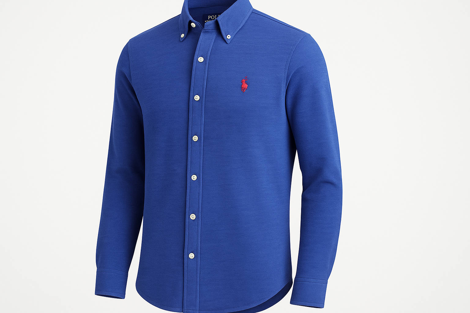 Camisa Polo Ralph Lauren #365a8a cuello abotonado - Vista tres cuartos