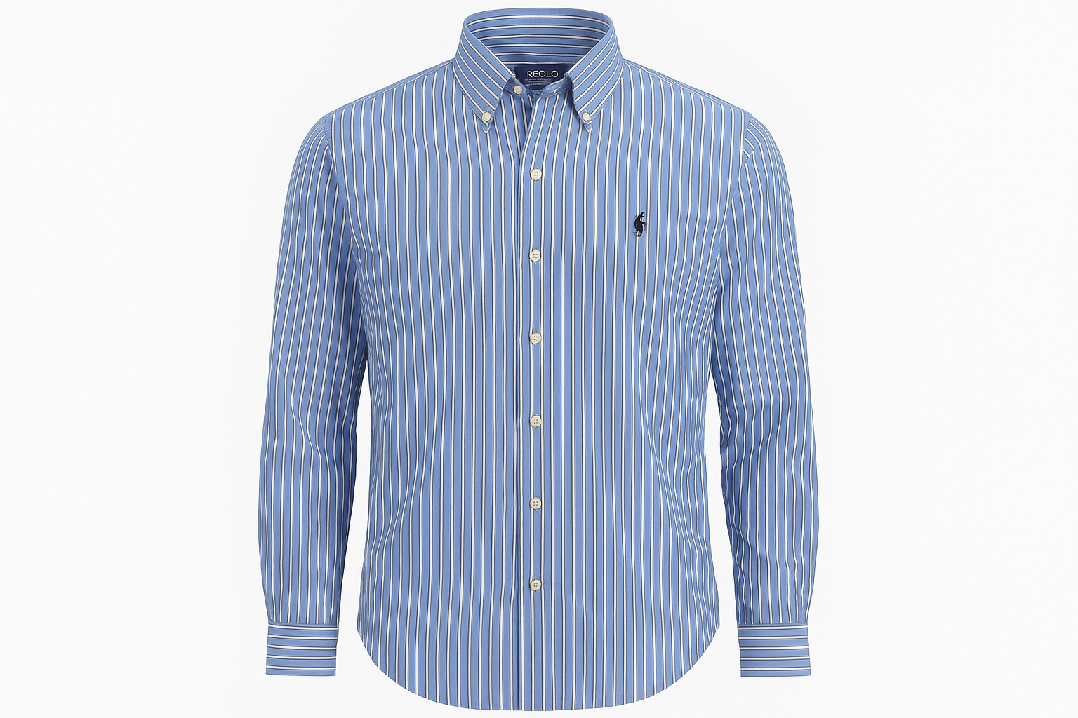Camisa Polo Ralph Lauren a rayas azules estilo ghost mannequin