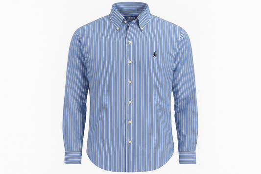 Camisa Polo Ralph Lauren a rayas azules estilo ghost mannequin