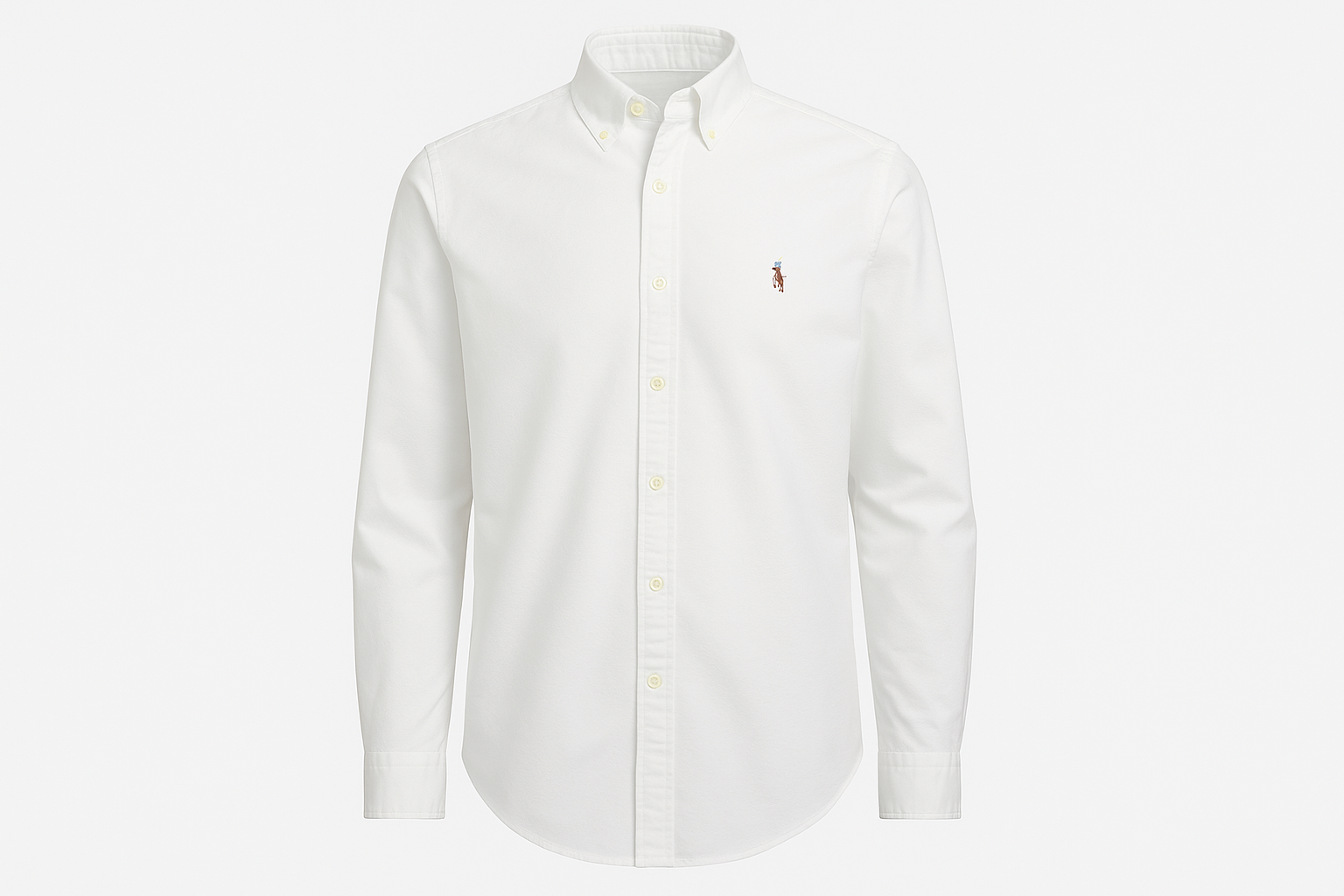 Camisa Polo Ralph Lauren blanca estilo ghost mannequin