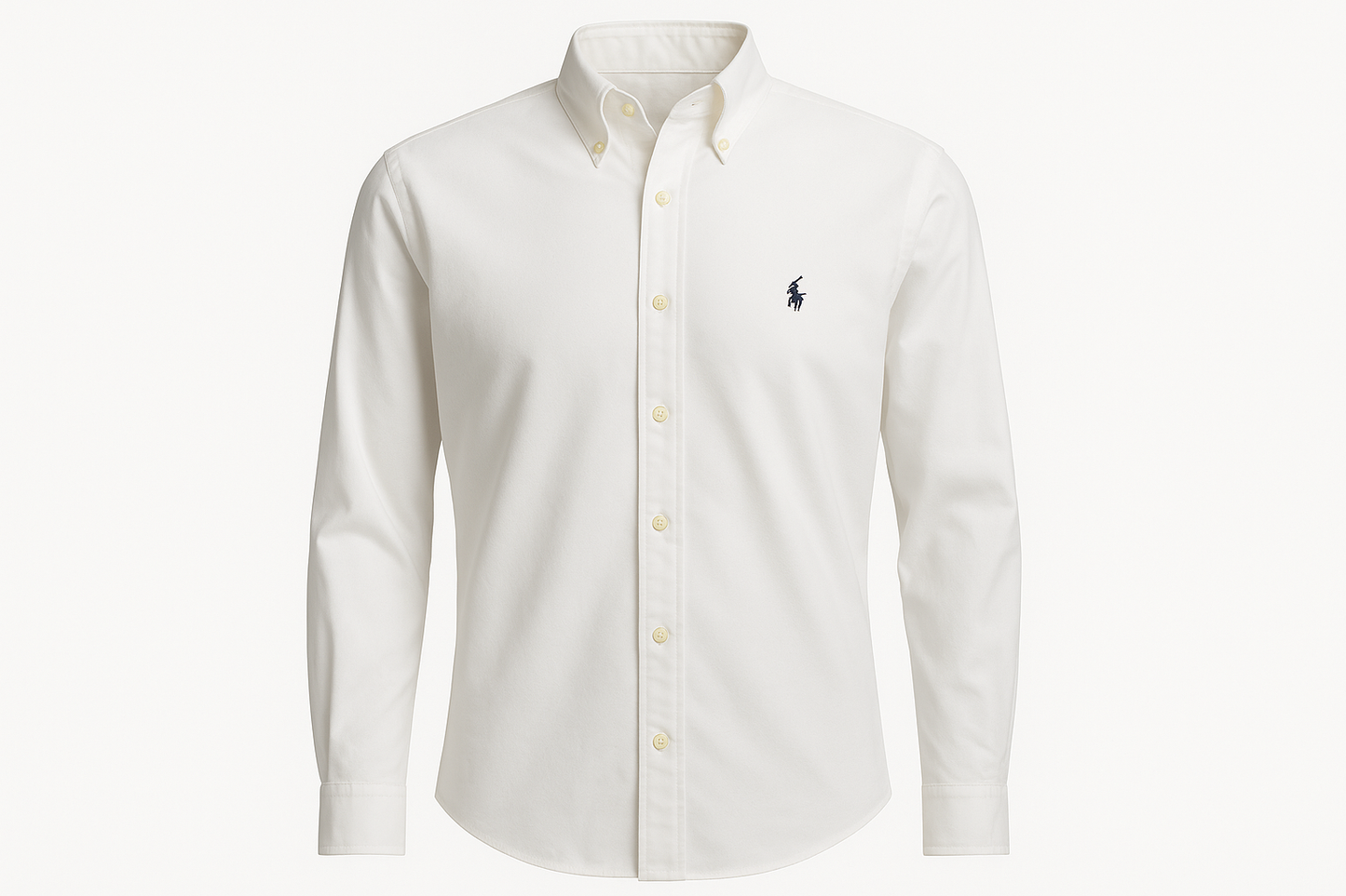 Camisa Polo Ralph Lauren blanca estilo ghost mannequin