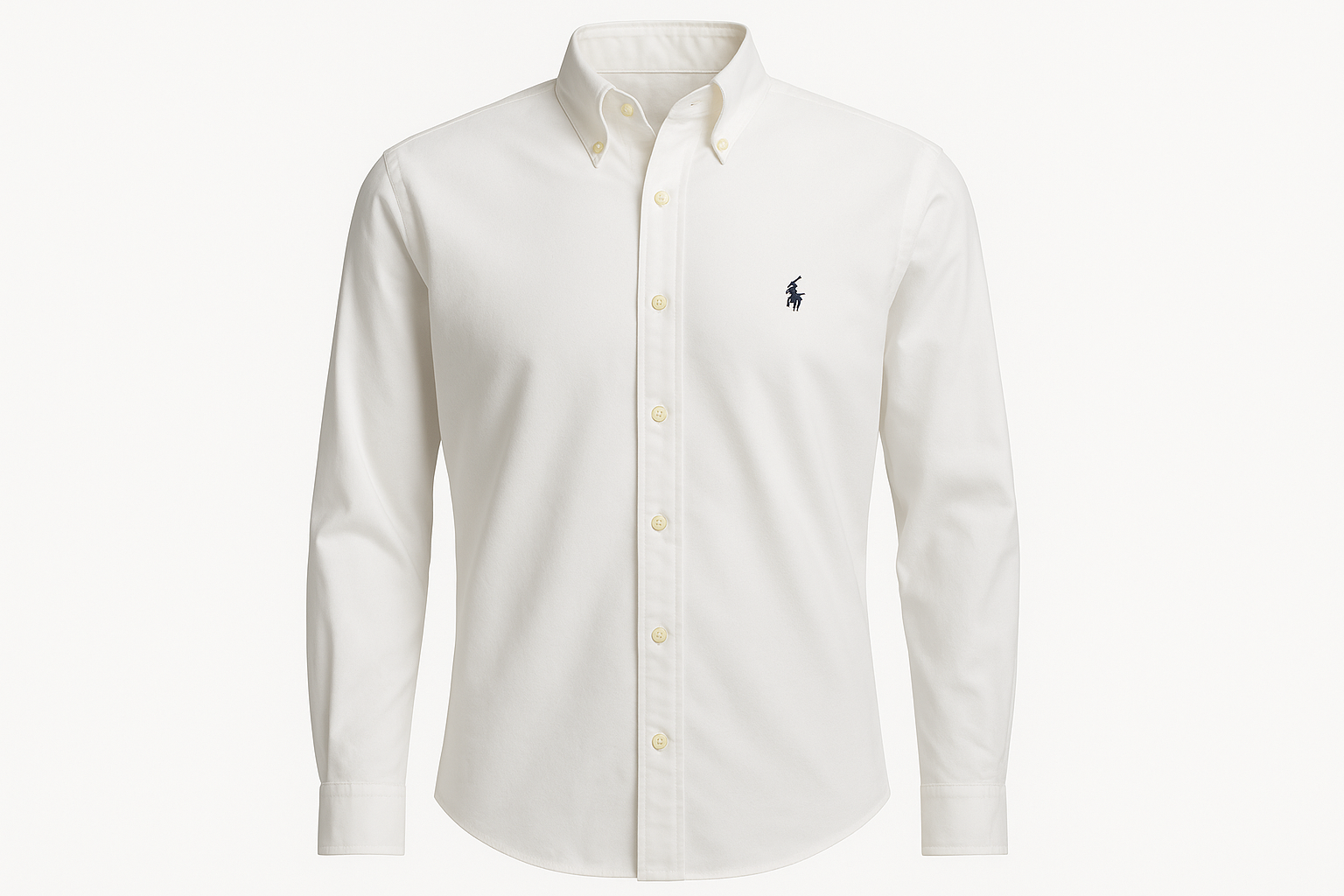 Camisa Polo Ralph Lauren blanca estilo ghost mannequin
