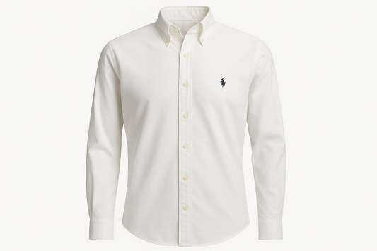 Camisa Polo Ralph Lauren blanca estilo ghost mannequin