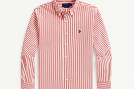 Camisa Polo Ralph Lauren Rayas Rojas y Blancas