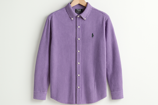 Camisa Polo Ralph Lauren rayas verticales finas colgada