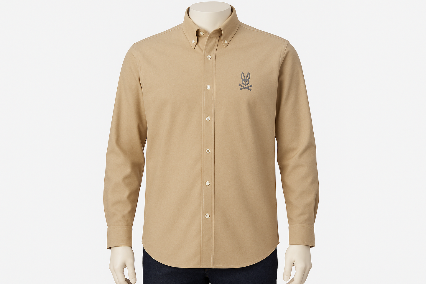 Camisa Psycho Bunny Oxford Laki logo pequeño maniquí