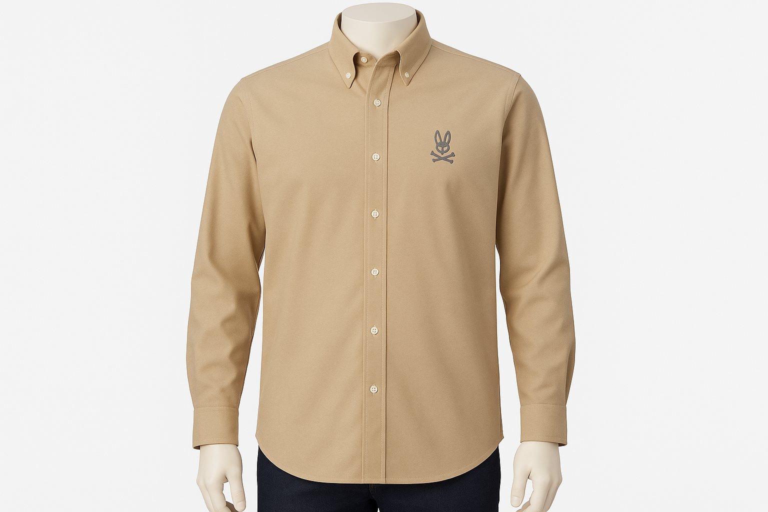 Camisa Psycho Bunny Oxford Laki logo pequeño maniquí
