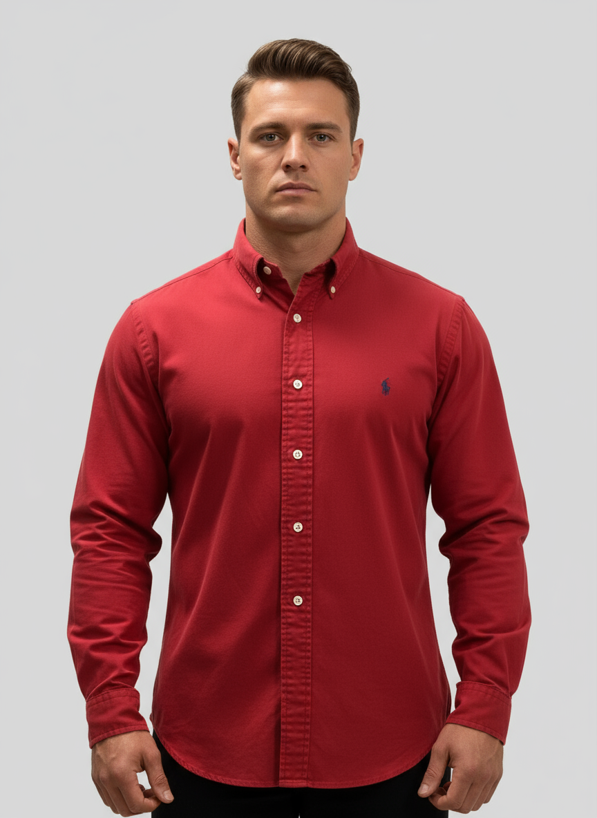 Camisa Roja con Modelo Atlético Talla L