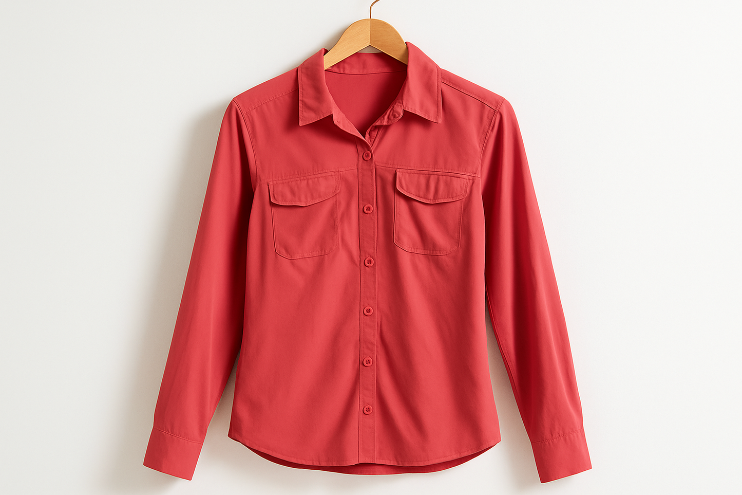 Camisa roja para mujer en gancho