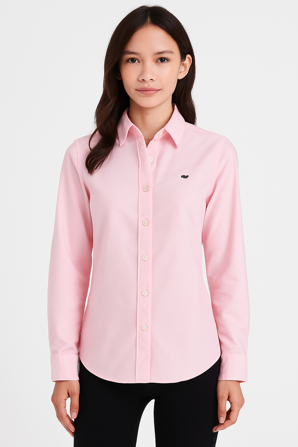 Camisa Rosa con Modelo Femenino XS