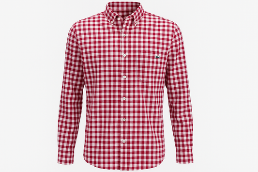 Camisa Vineyard Vines a cuadros rojos estilo ghost mannequin