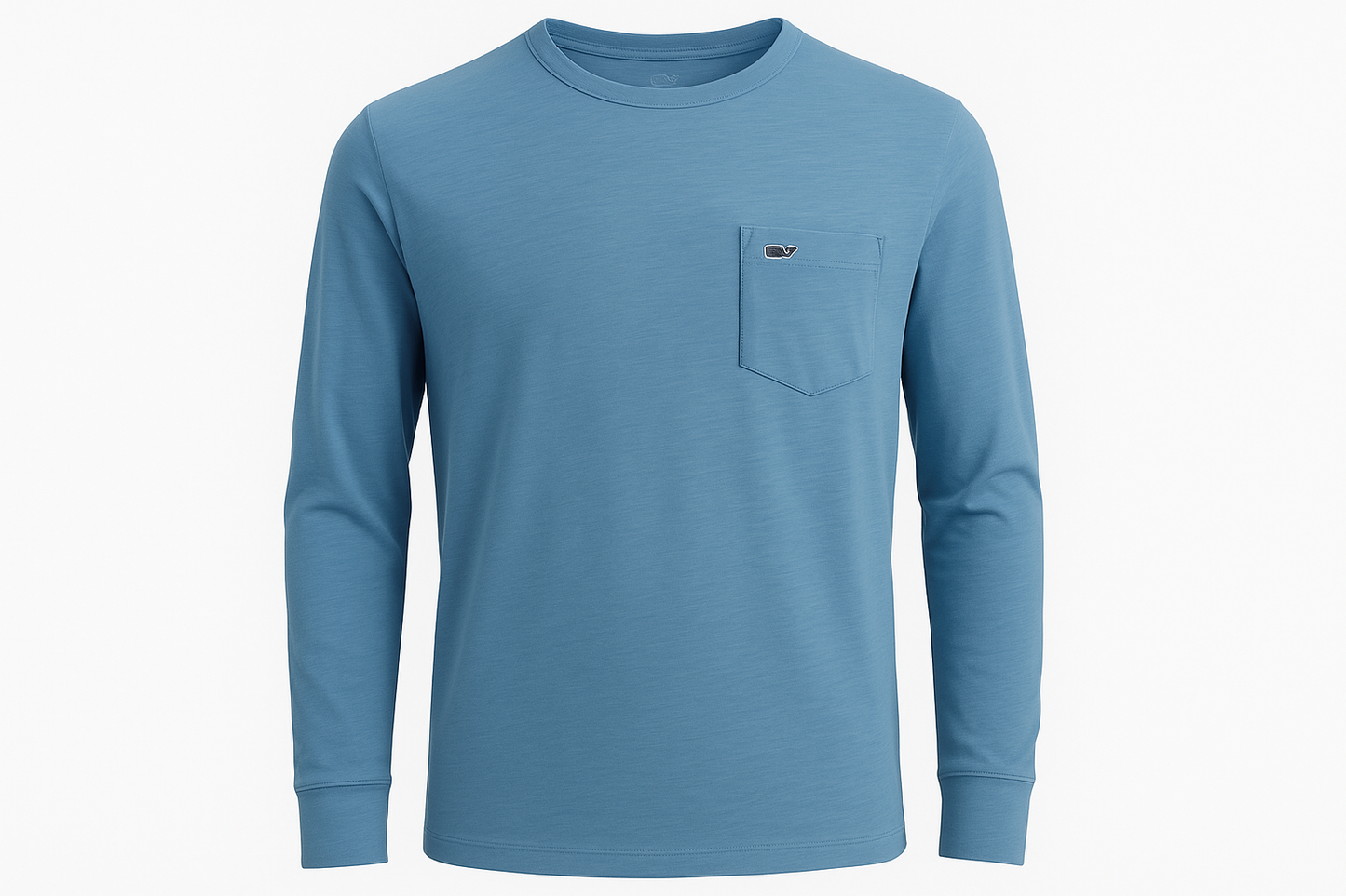 Camiseta azul claro manga larga ghost mannequin