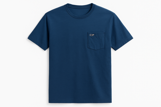 Camiseta azul manga corta ghost mannequin