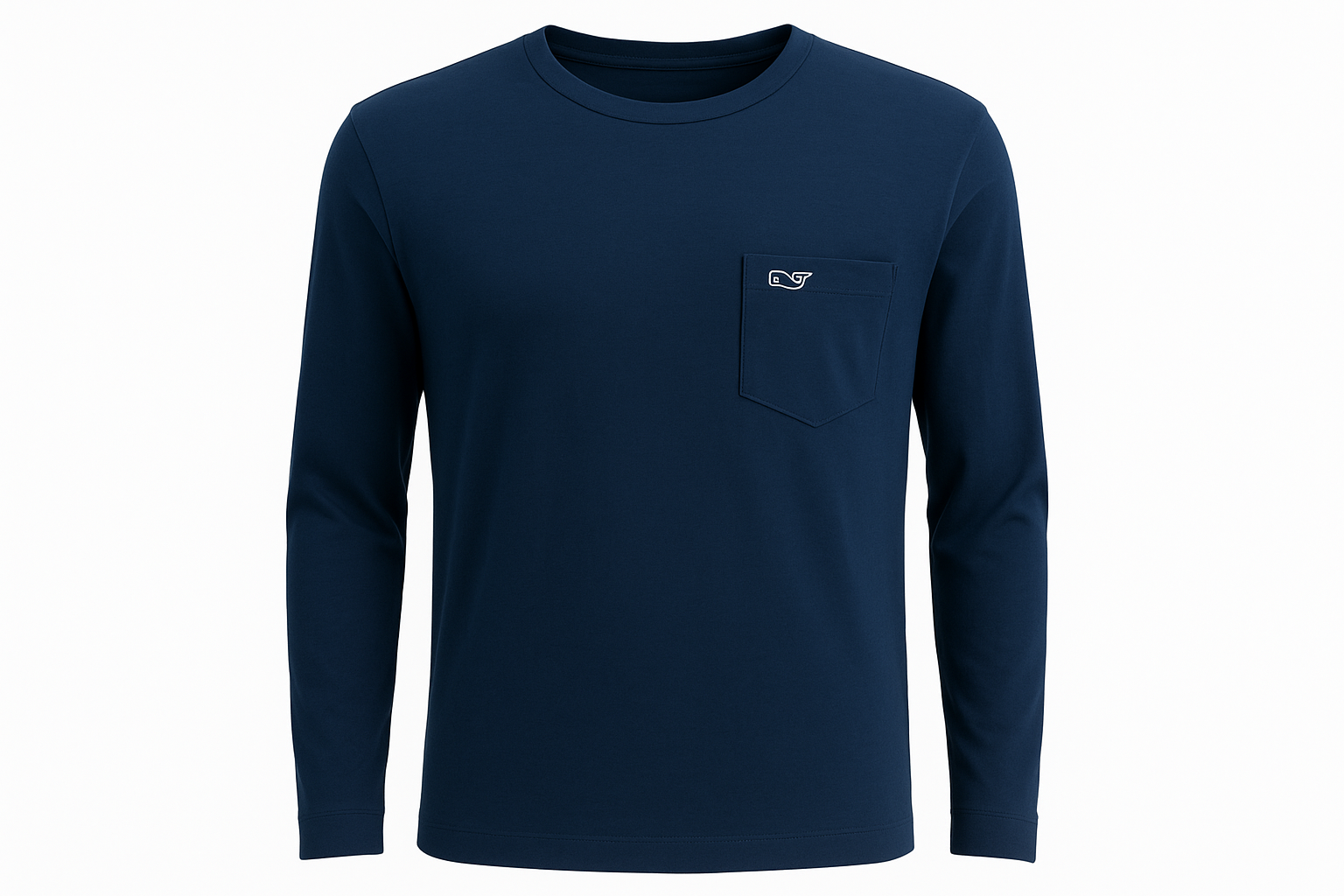 Camiseta azul marino manga larga ghost mannequin