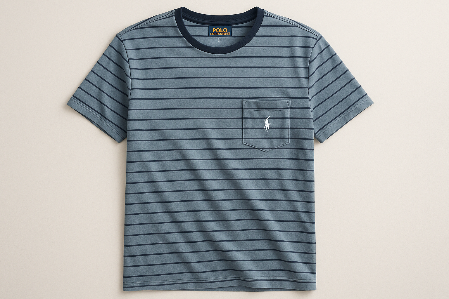 Camiseta extendida con todos los detalles