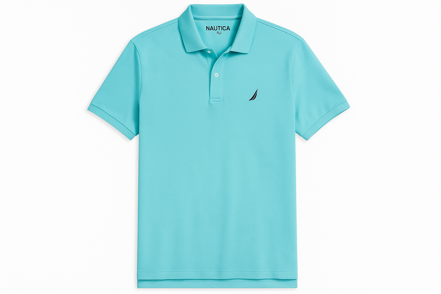 Camiseta polo Nautica turquesa claro vista frontal