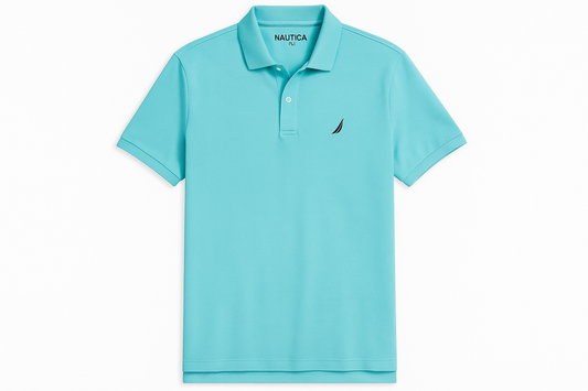 Camiseta polo Nautica turquesa claro vista frontal