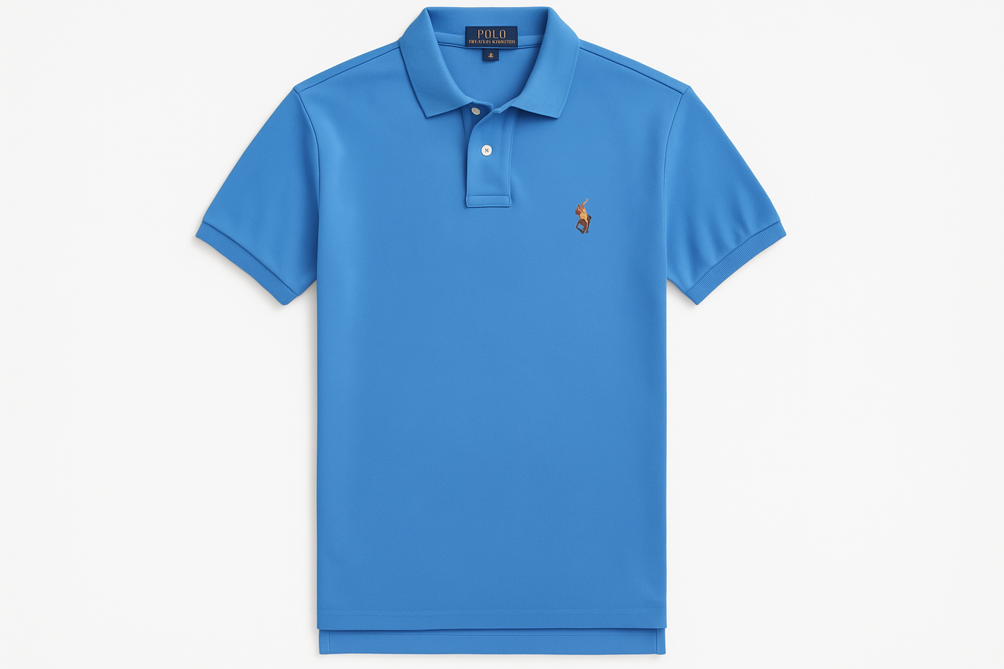 Camiseta Polo Ralph Lauren Pima #5b9ff1 logo pequeño - Vista frontal